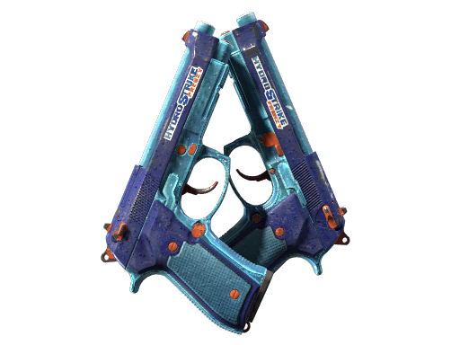 Buy CS2 pistol StatTrak™ Dual Berettas | Hydro Strike (Battle-Scarred) skin