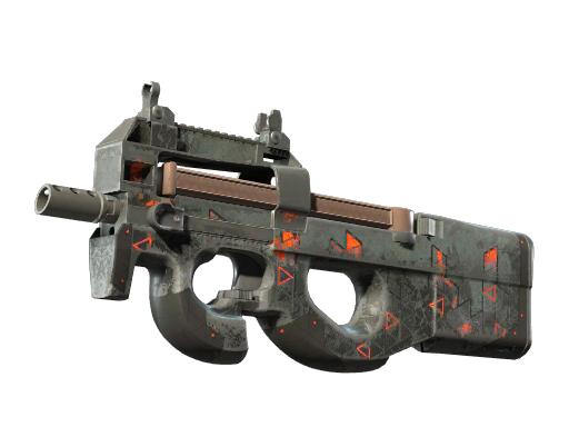 Buy CS2 smg P90 | Trigon (Battle-Scarred) skin