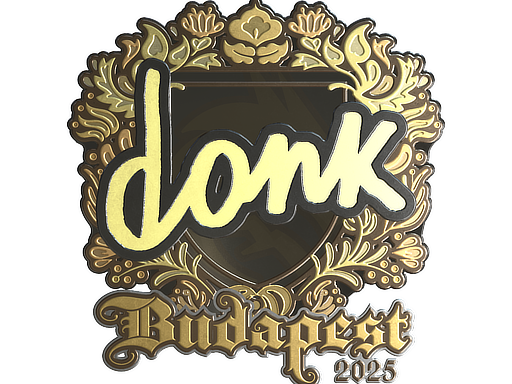 Buy CS2 sticker Sticker | donk (Gold) | Budapest 2025 skin
