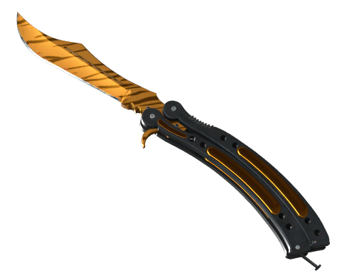 Buy CS2 knife ★ StatTrak™ Butterfly Knife | Tiger Tooth (Factory New) skin