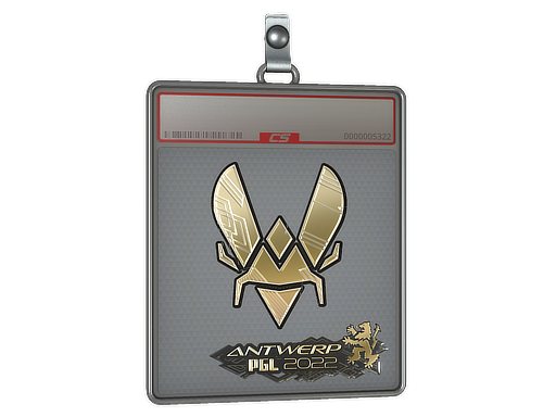 Buy CS2 charm Sticker Slab | Vitality (Gold) | Antwerp 2022 skin