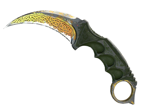 Buy CS2 knife ★ StatTrak™ Karambit | Lore (Battle-Scarred) skin