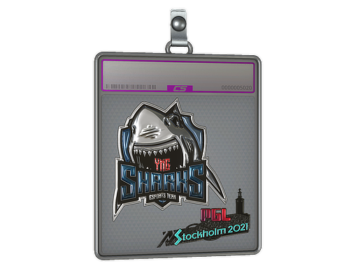 Buy CS2 charm Sticker Slab | Sharks Esports (Foil) | Stockholm 2021 skin