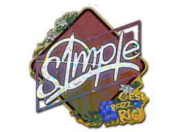 Buy CS2 sticker Sticker | s1mple (Glitter) | Rio 2022 skin