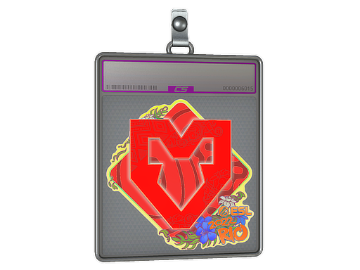 Buy CS2 charm Sticker Slab | MOUZ (Holo) | Rio 2022 skin