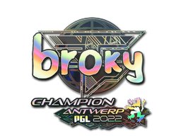 Buy CS2 sticker Sticker | broky (Holo, Champion) | Antwerp 2022 skin