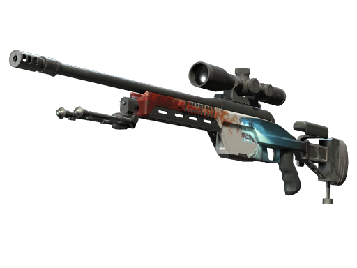 Buy CS2 sniper rifle SSG 08 | Blood in the Water (Minimal Wear) skin