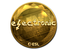 Buy CS2 sticker Sticker | electronic (Gold) | Katowice 2019 skin