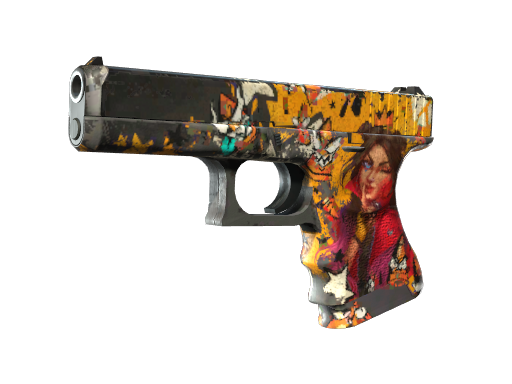 Buy CS2 pistol Glock-18 | Bullet Queen (Battle-Scarred) skin