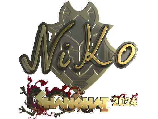 Buy CS2 sticker Sticker | NiKo (Gold) | Shanghai 2024 skin