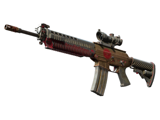 Buy CS2 rifle SG 553 | Berry Gel Coat (Battle-Scarred) skin