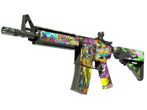 Buy CS2 rifle StatTrak™ M4A4 | In Living Color (Battle-Scarred) skin