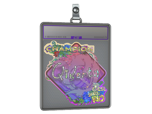 Buy CS2 charm Sticker Slab | qikert (Glitter, Champion) | Rio 2022 skin