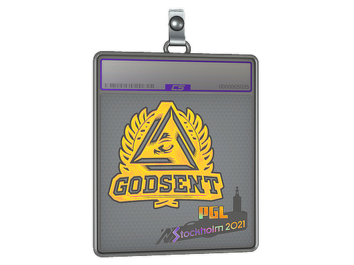 Buy CS2 charm Sticker Slab | GODSENT (Holo) | Stockholm 2021 skin
