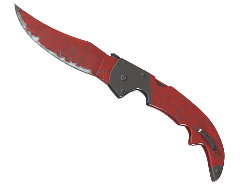 Buy CS2 knife ★ Falchion Knife | Crimson Web (Well-Worn) skin