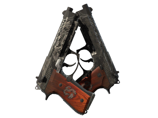 Buy CS2 pistol Dual Berettas | Dualing Dragons (Well-Worn) skin