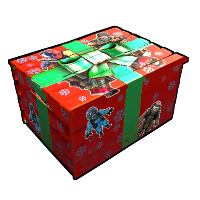 Buy Rust wooden box Festive Stickered Storage Box skin