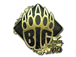 Buy CS2 sticker Sticker | BIG (Gold) | Rio 2022 skin