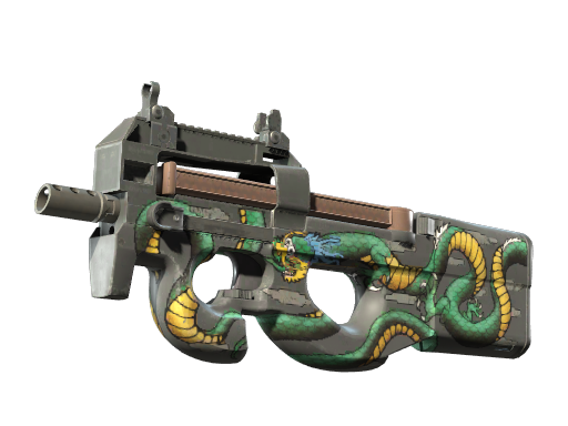 Buy CS2 smg P90 | Emerald Dragon (Minimal Wear) skin