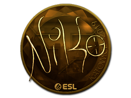 Buy CS2 sticker Sticker | NiKo (Gold) | Katowice 2019 skin
