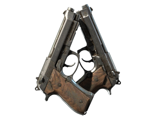 Buy CS2 pistol Souvenir Dual Berettas | Oil Change (Battle-Scarred) skin