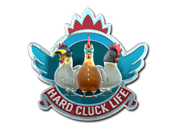 Buy CS2 sticker Sticker | Hard Cluck Life (Foil) skin