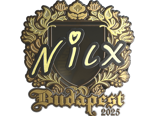 Buy CS2 sticker Sticker | nicx (Gold) | Budapest 2025 skin