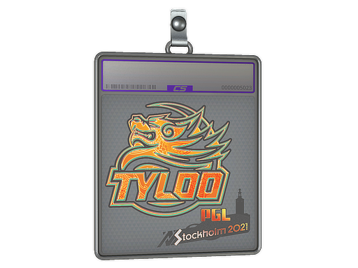 Buy CS2 charm Sticker Slab | Tyloo (Holo) | Stockholm 2021 skin