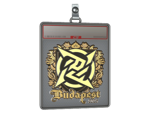 Buy CS2 charm Sticker Slab | Ninjas in Pyjamas (Gold) | Budapest 2025 skin