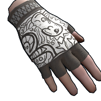 Buy Rust burlap gloves Doodle Gloves skin