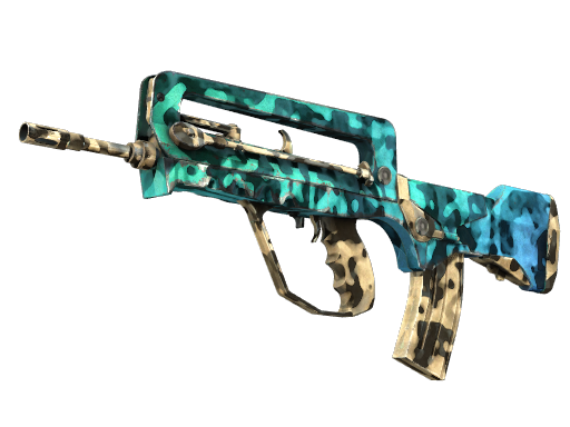 Buy CS2 rifle Souvenir FAMAS | Waters of Nephthys (Battle-Scarred) skin