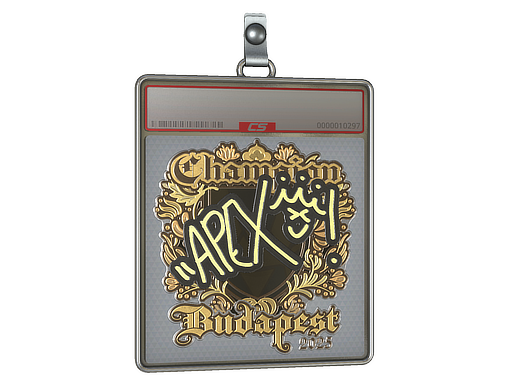 Buy CS2 charm Sticker Slab | apEX (Gold, Champion) | Budapest 2025 skin