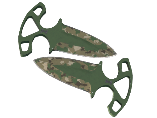 Buy CS2 knife ★ Shadow Daggers | Forest DDPAT (Well-Worn) skin