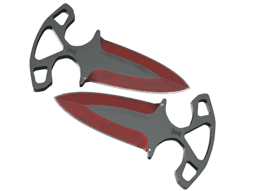 Buy CS2 knife ★ Shadow Daggers | Crimson Web (Well-Worn) skin
