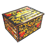 Buy Rust wooden box Khokhloma Small Box skin