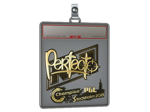 Buy CS2 charm Sticker Slab | Perfecto (Gold) | Stockholm 2021 skin
