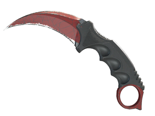 Buy CS2 knife ★ StatTrak™ Karambit | Crimson Web (Well-Worn) skin