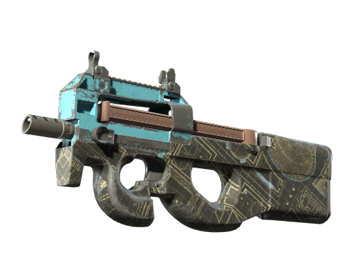 Buy CS2 smg Souvenir P90 | Facility Negative (Well-Worn) skin