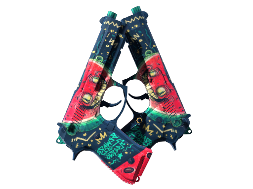 Buy CS2 pistol Dual Berettas | Melondrama (Factory New) skin