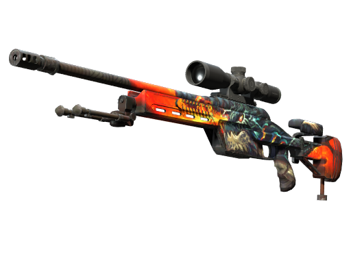 Buy CS2 sniper rifle SSG 08 | Dragonfire (Minimal Wear) skin