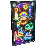 Buy Rust armored metal door Neon Vibes Armored Door skin
