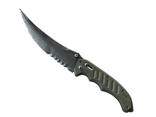 Buy CS2 knife ★ Flip Knife | Damascus Steel (Well-Worn) skin