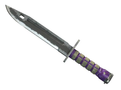 Buy CS2 knife ★ StatTrak™ Bayonet | Ultraviolet (Battle-Scarred) skin