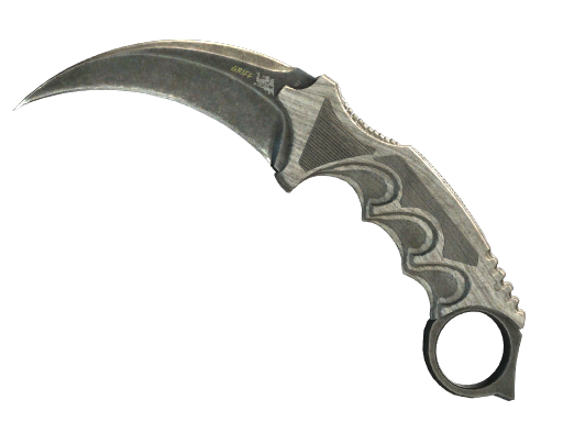Buy CS2 knife ★ StatTrak™ Karambit | Black Laminate (Battle-Scarred) skin