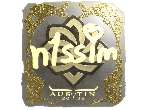 Buy CS2 sticker Sticker | n1ssim (Gold) | Austin 2025 skin