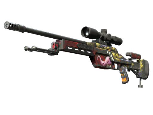 Buy CS2 sniper rifle StatTrak™ SSG 08 | Bloodshot (Battle-Scarred) skin