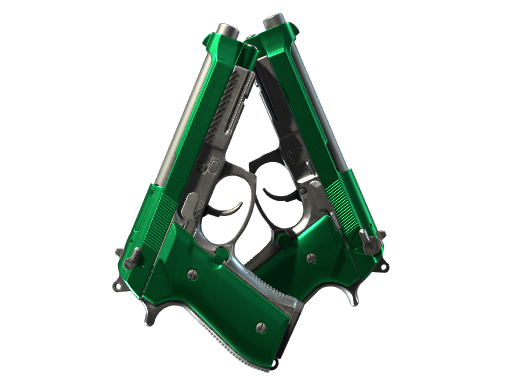 Buy CS2 pistol Dual Berettas | Emerald (Factory New) skin