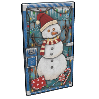 Buy Rust sheet metal door Snowman Door skin