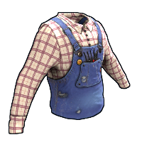 Buy Rust burlap shirt Farmer Overalls Top skin