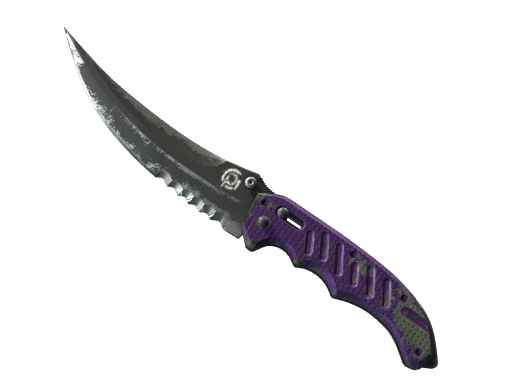 Buy CS2 knife ★ StatTrak™ Flip Knife | Ultraviolet (Battle-Scarred) skin